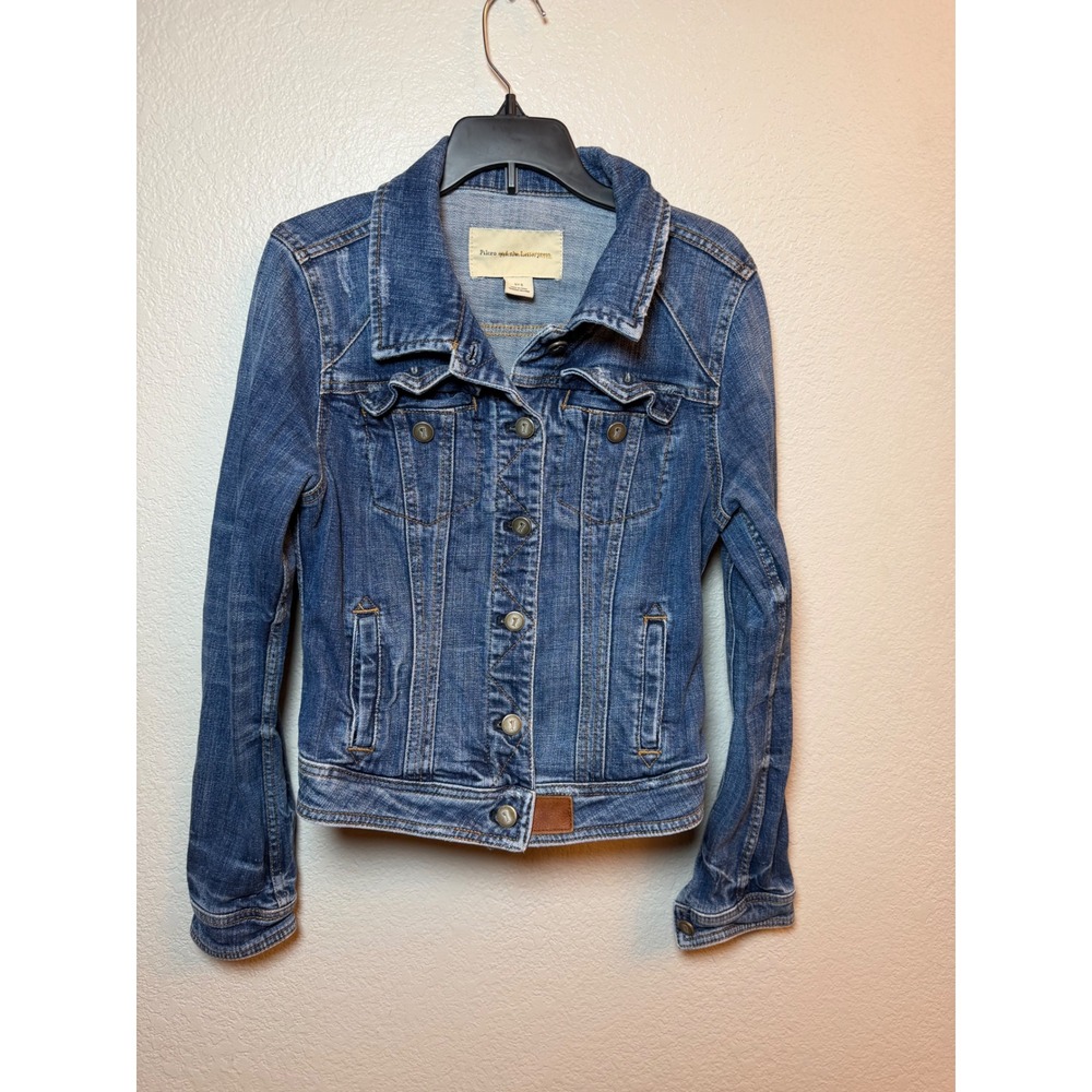 Pilcro and the Letterpress Anthropologie Denim Jacket Medium Wash Small
